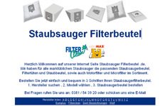 Katalog f&uuml;r Staubsaugerfilter Filterbeutel Staubbeutel Staubsaugerfilter Filter einsetzbar in Omega Hoover Bosch AEG Privileg Siemens Bauknecht Staubsauger Bodenstaubsauger Handstaubsauger