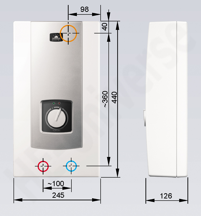 Elektrischer Durchlauferhitzer 12 kW 400 V 3 hydraulisch gesteuert PPH212 NEU eBay